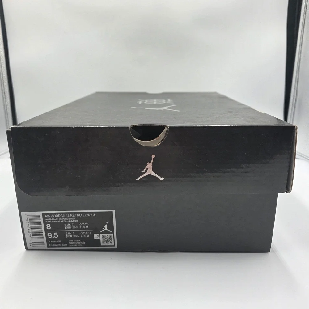 Jordan 12 Retro Low GC 25 Years in China White Black DO8726-100 Mens Size 8